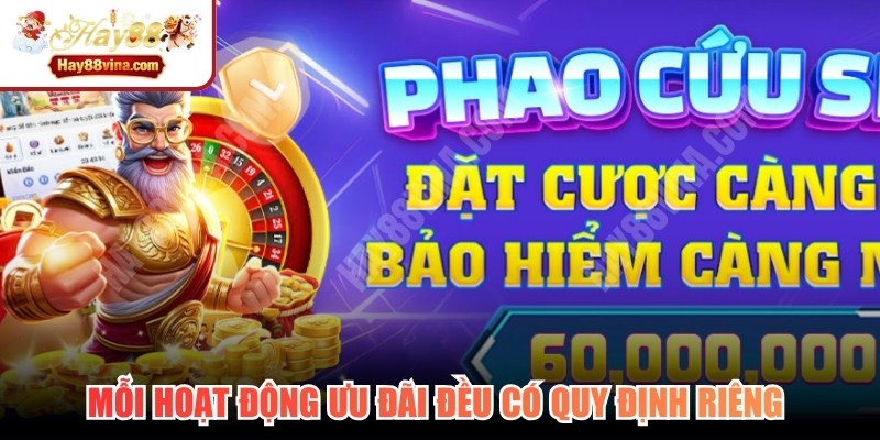 Mỗi hoạt động ưu đãi đều có quy định riêng về mức nạp tối thiểu