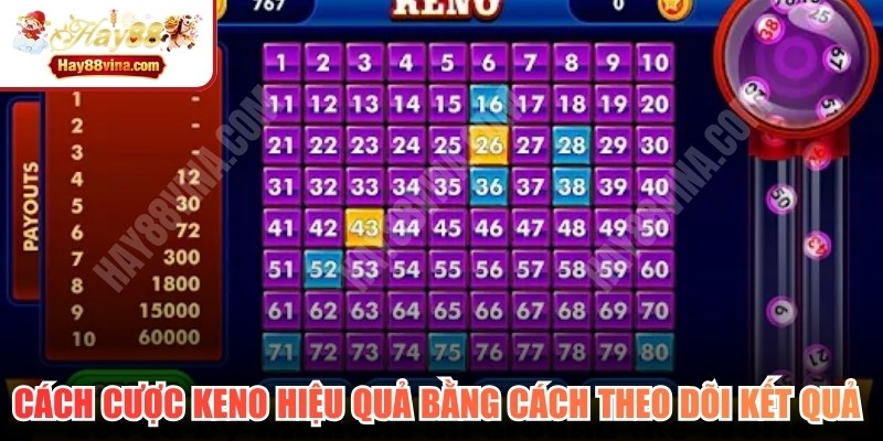 Cách cược Keno hiệu quả bằng cách theo dõi kết quả quay thưởng