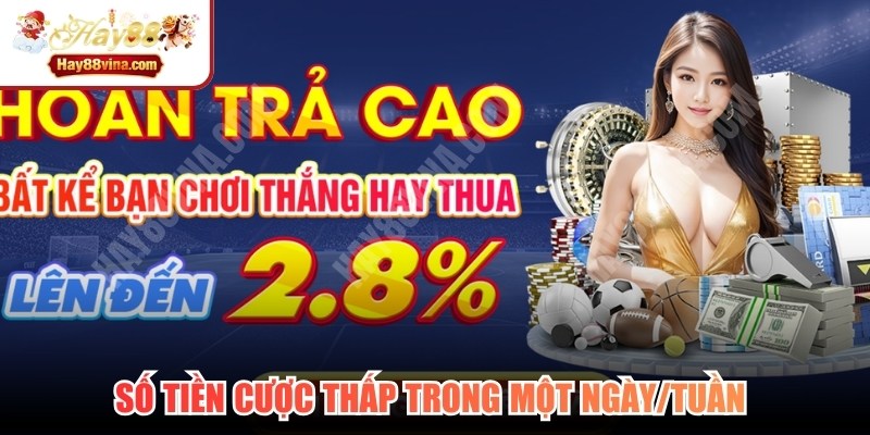 Số tiền cược thấp trong một ngày/tuần để hệ thống kích hoạt