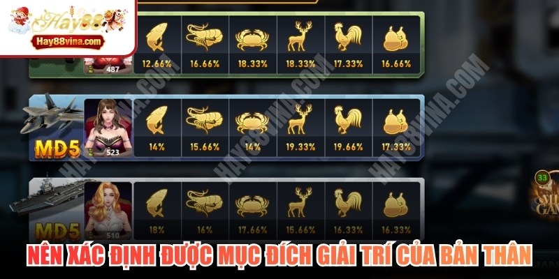 Anh em nên xác định được mục đích giải trí của bản thân 